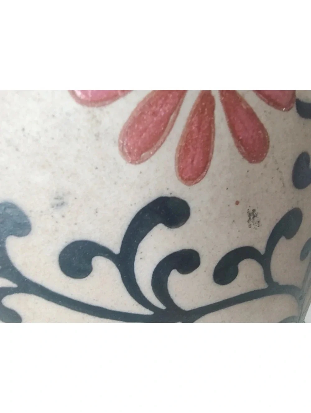 Greek Style Amphora Vase, Hand-Painted Floral Motif, Unmarked